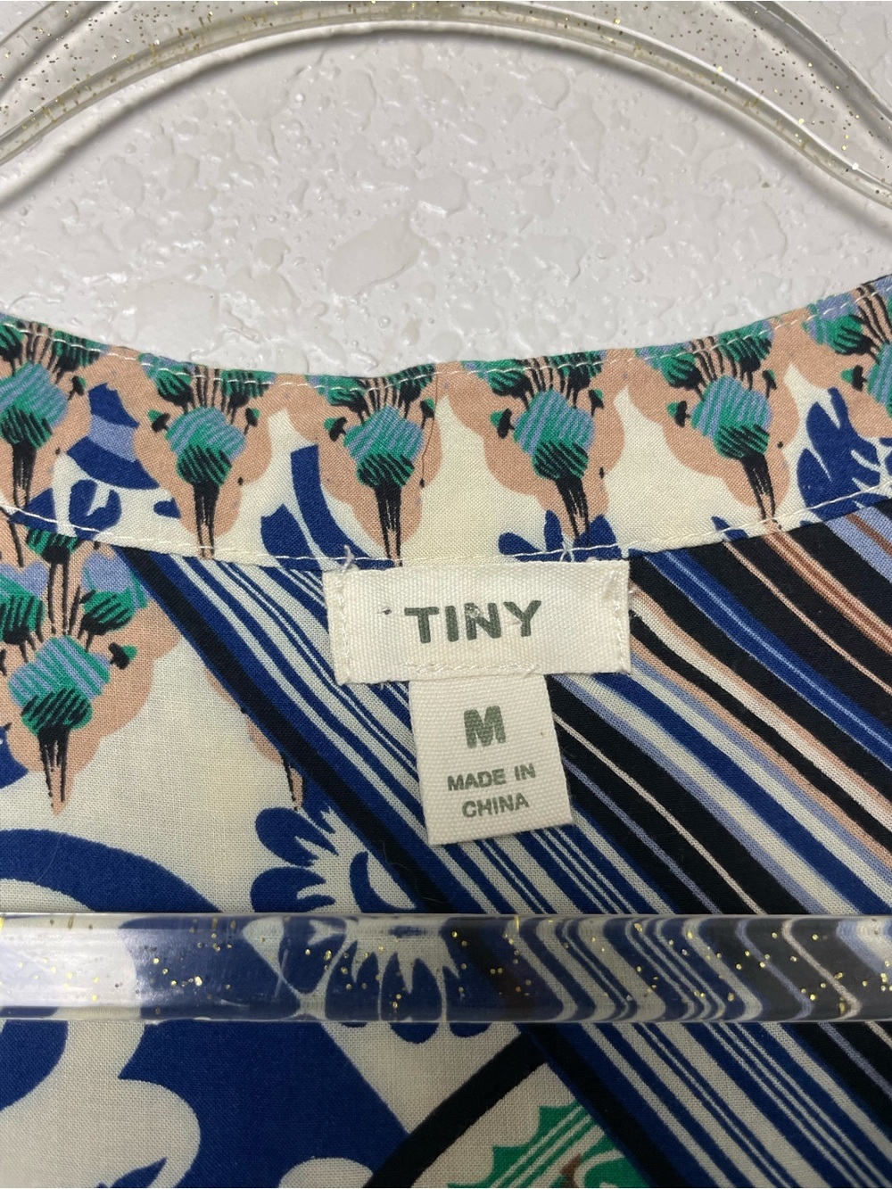 Tiny / Anthropologie Caviana Green Paisley Button-Front Drop Waist Dress Size M - Picture 7 of 13